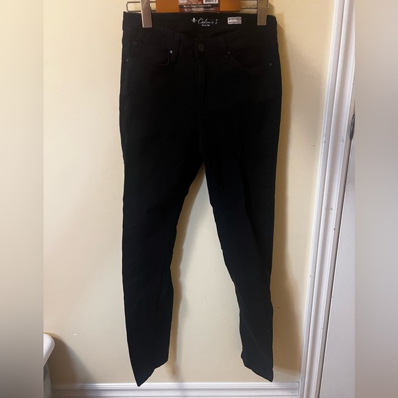 Colin’s Cotton Black Jeans Pants Slim Fit 28 / 30 Medium Rise Straight Leg - Picture 5 of 13